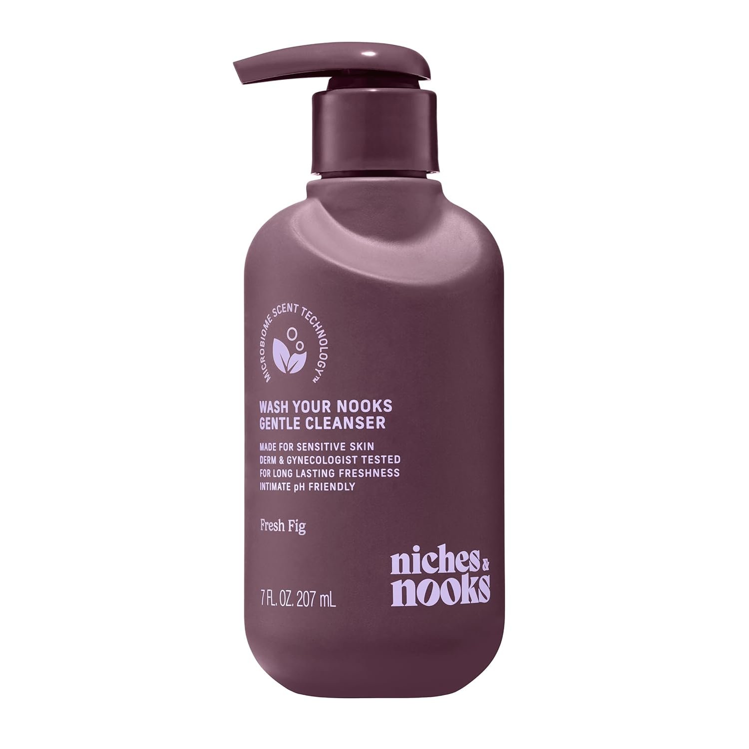 Niches & Nooks Gentle Nooks Cleanser – Fresh Fig – pH Balanced Feminine Wash, Intimate Cleanser for Women, Lightly Scented, Sensitive Skin Friendly – 7 oz