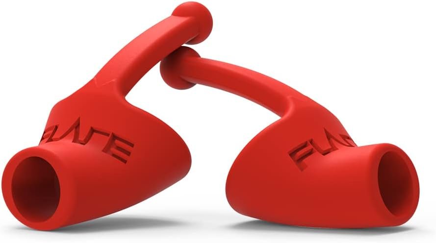 Flare Calmer Kids | Ear Plugs Alternative | Daily Noise Relief | Sound Sensitivity | Stress Relief | No Muffling | Improve Wellbeing | Comfy, Reusable, Soft Silicone Earplugs | Earplugs | Red