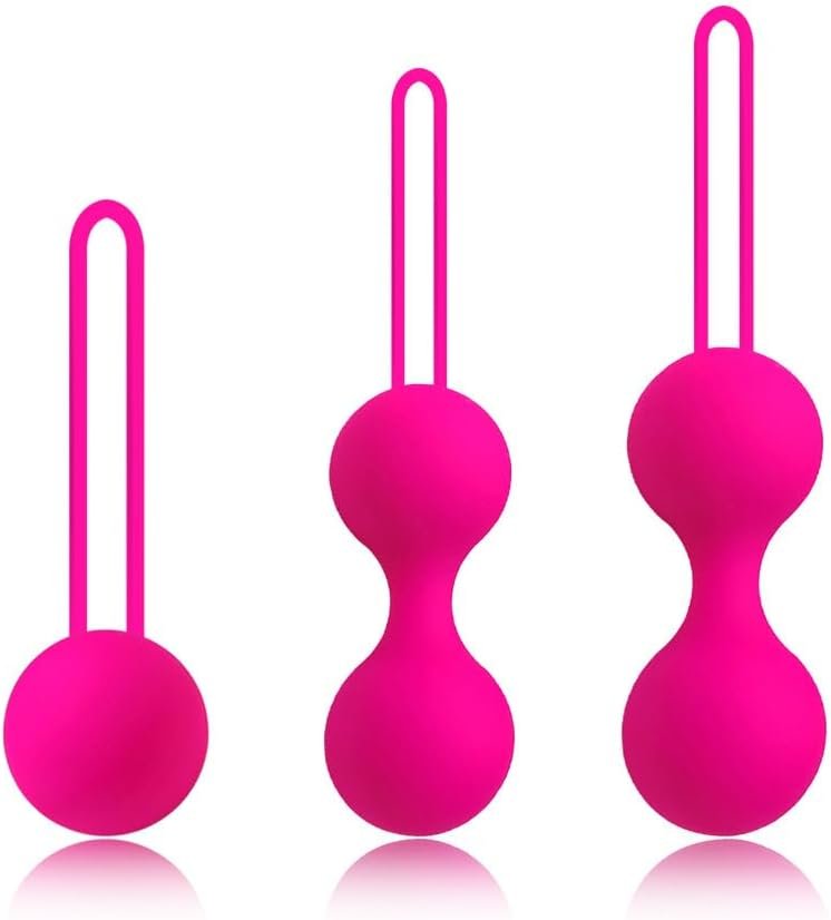 Kegel Exercise System, 3-Piece Female Muscle Trainer, Muscle Strengthening Device, Suitable for Women: Beginners and Advanced Users AA2US (Red)