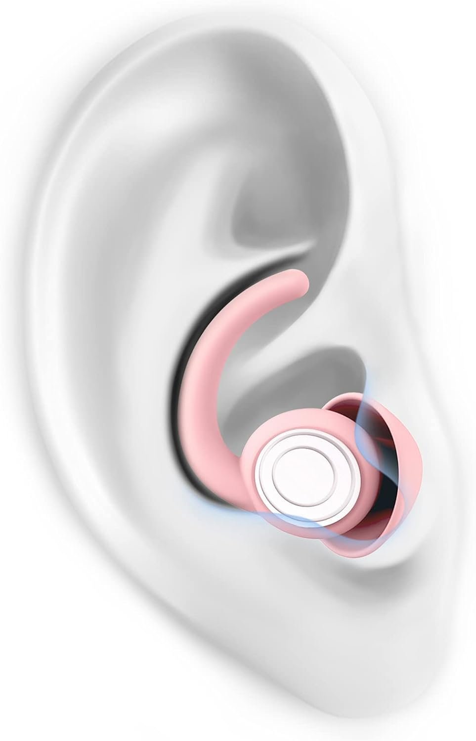 SUPCEAT Ear Plugs for Sleeping – Noise Reduction Soft Silicone Earplugs, 2 Pairs Reusable Hearing Protection Earplugs for Noise Sensitivity, Sleep,Snore,Travel, Sound Reduction Noise Cancelling – Pink