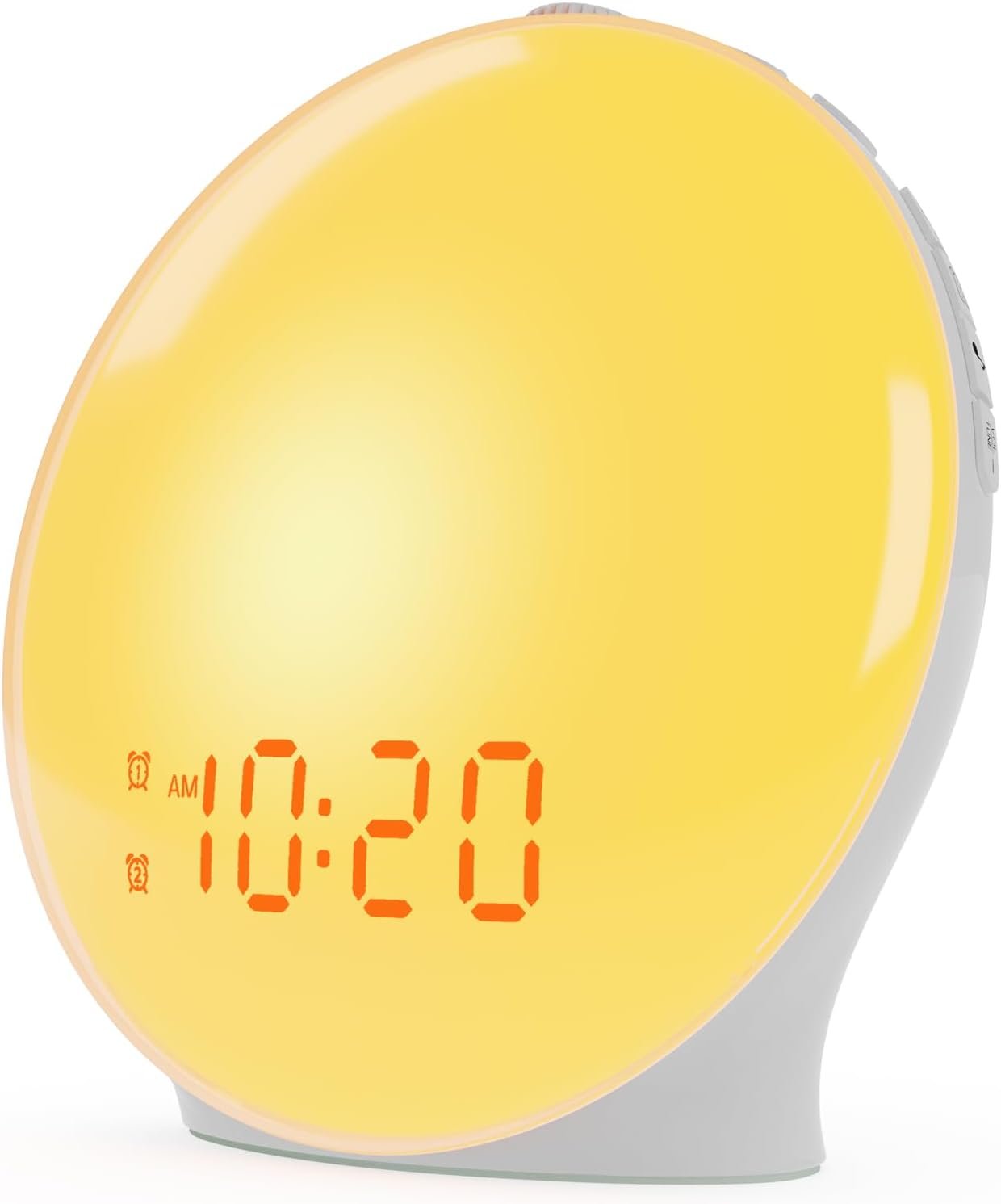JALL Full-Screen Wake Up Light Sunrise Alarm Clocks for Bedrooms, White Noise Machine for Heavy Sleepers & Kids, 25 Natural Sounds, Dual Alarms, FM Radio, 17 Dimmable Colors, Bluetooth Speaker