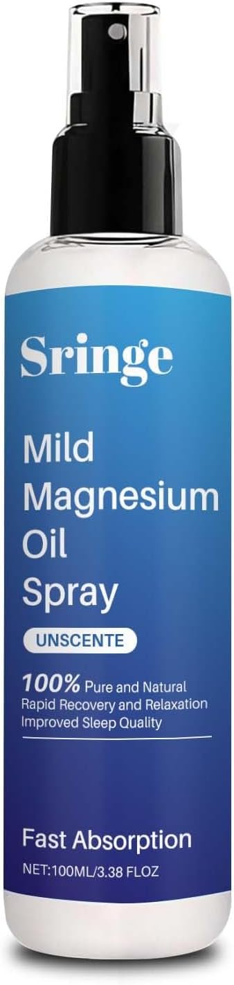 Magnesium Oil Spray for Muscle Comfort, Fast-Absorbing Magnesium Spray for Daily Relaxation & Stress Support, Natural Formula, 3.38 FL OZ