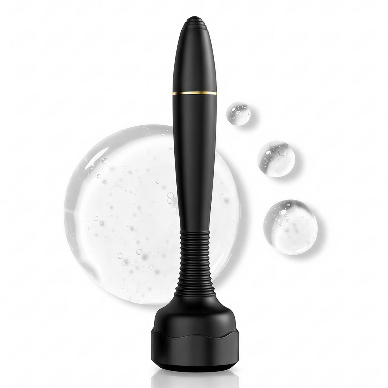 Derma Roller Microneedling Roller Stamp for Home Use Men Women Micro Needling Roller Stamp 0.25mm Black