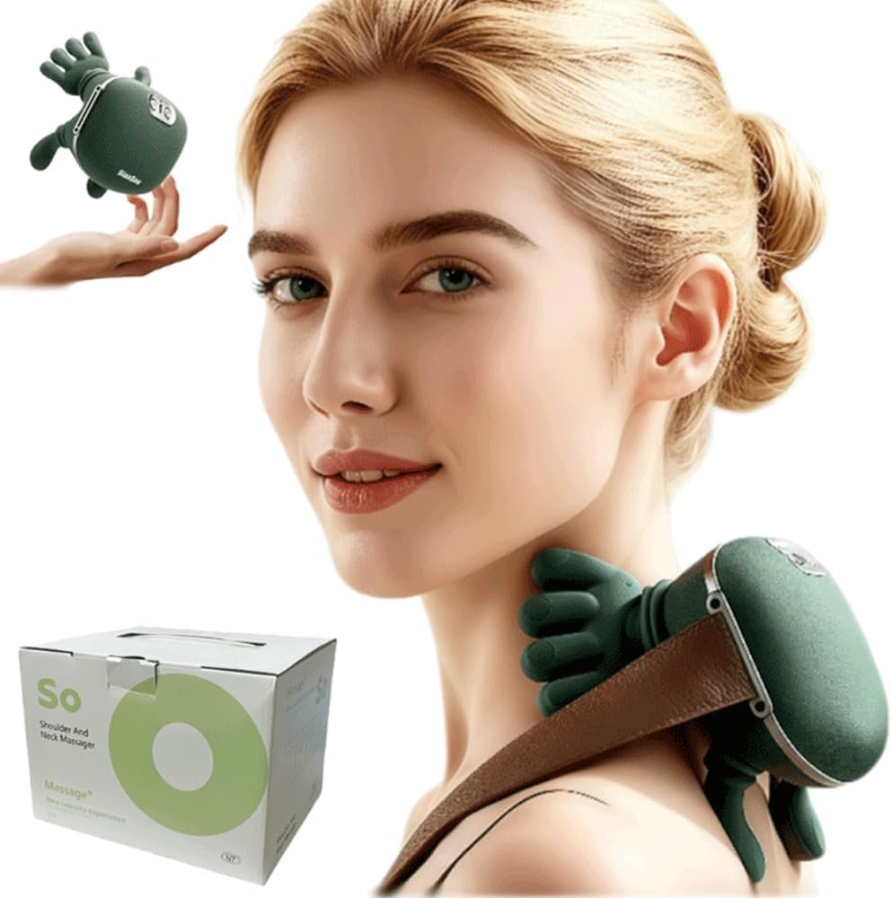 Neck Massager with Heat,shiatsu Neck and Shoulder Massager,masajeador de espalda y Cuello Neck and Back Massager for Pain Relief deep Tissue Massage-2026 (Upgraded Version) Green.