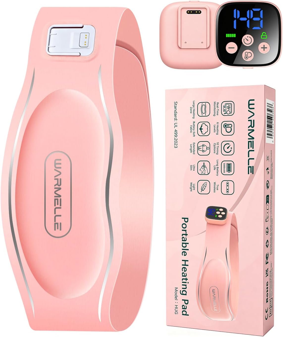 Heating Pad for Period Cramps, Portable Heating Pad for Back, Pain Relief for Women