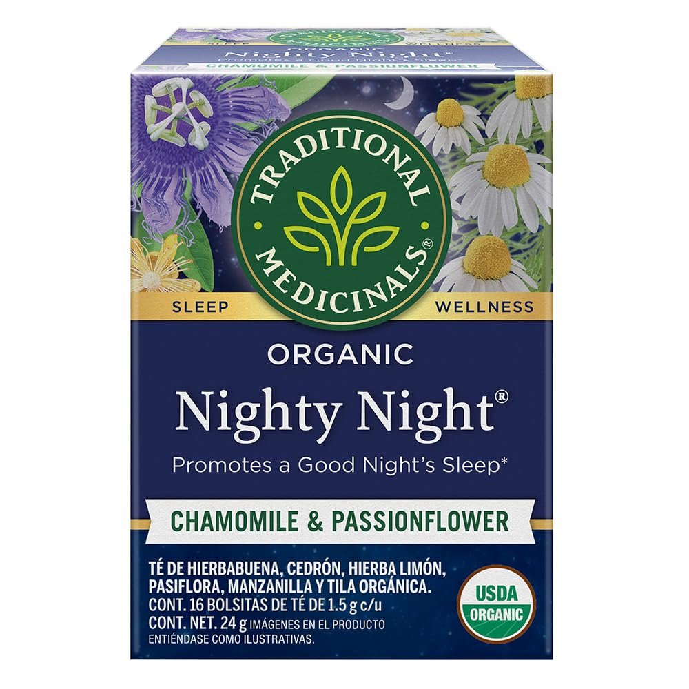 Traditional Medicinals Organic Nighty Night Tea, 16 Tea Bags (Pack of 1)