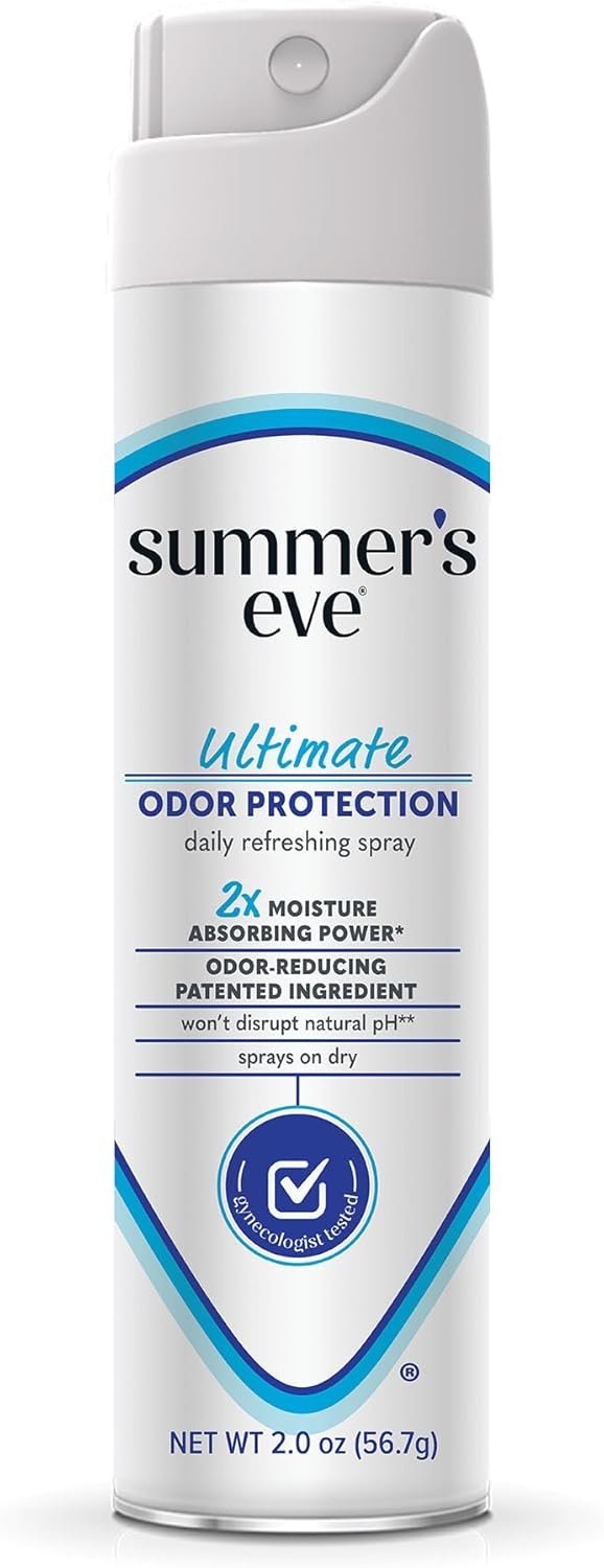 Summer’s Eve Ultimate Odor Control Daily Feminine Spray with Talc-Free, Odor-Reducing and Moisture-Absorbing Formula, 2 Oz