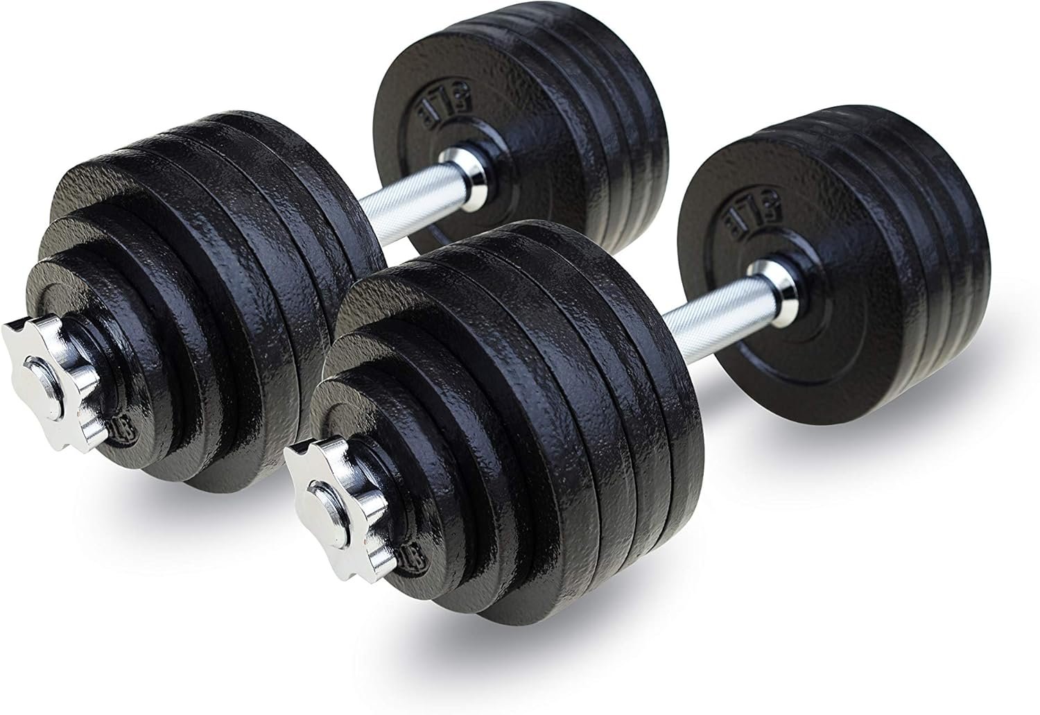 Adjustable Weight Cast Iron Dumbbells Set 105lbs