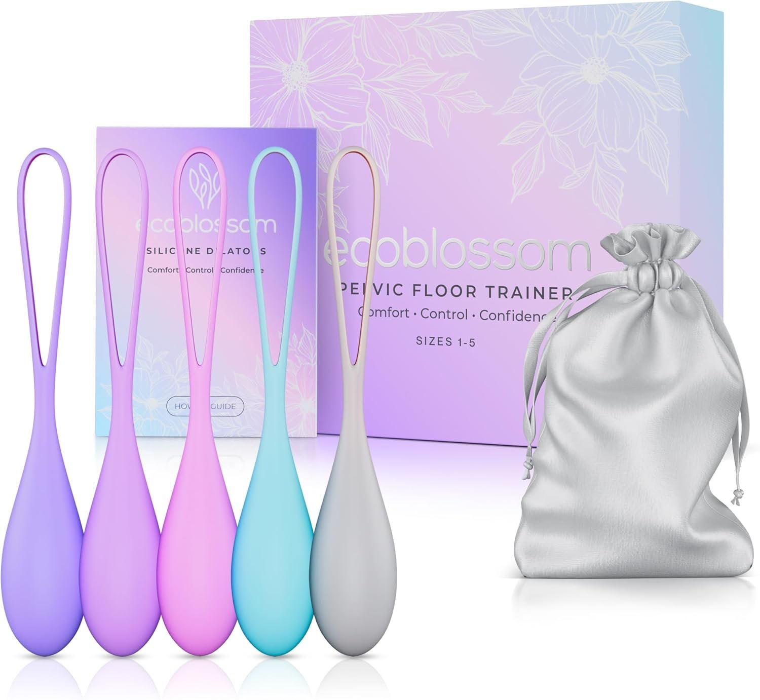 Ecoblossom Silicone Trainer Set – Soft, Flexible Silicone Training Accessories, Body-Safe Material (Weights, Sizes 1-5)