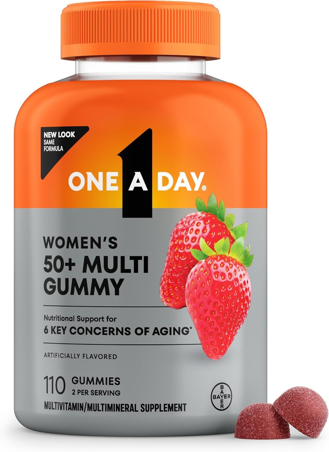 One A Day Multivitamin for Women 50 and Over, Women’s Multivitamin Gummy 50 plus for Immune Support, Eye Health & Healthy Brain Function, Gummy Vitamins for Women 50 plus, 110 Ct (Packaging May Vary)