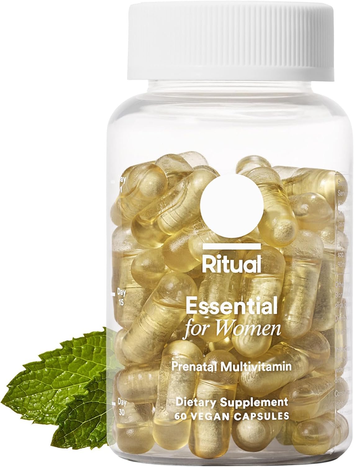 Ritual Prenatal Multivitamin for Women – Key Essential Vitamins and Minerals to Support Mom and Baby During Pregnancy* – Folate, Choline, Omega-3 DHA, Iron – Vegan – Mint – 60 Capsules – 30 Servings