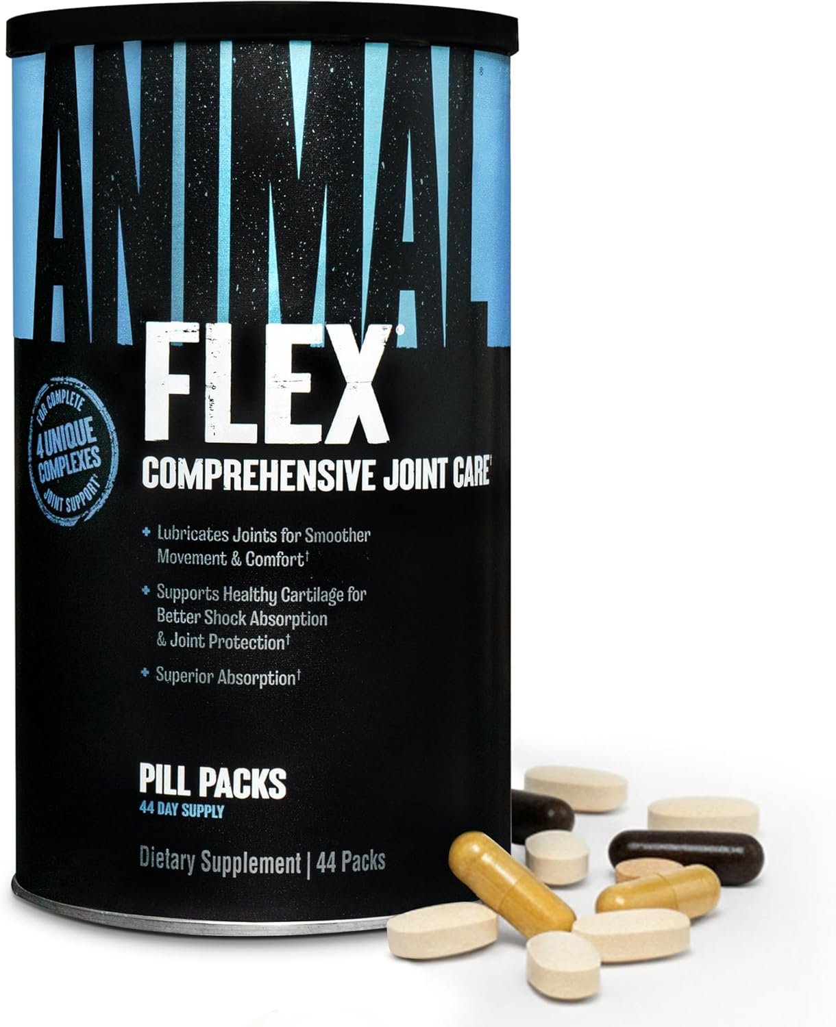 Animal Flex – Glucosamine Chondroitin Joint Supplement for Women and Men Discomfort with Turmeric, MSM, Boswellia for Cartilage, Joint Health, Muscles, Back, Knees, Shoulder, and Hip, 44 Packs