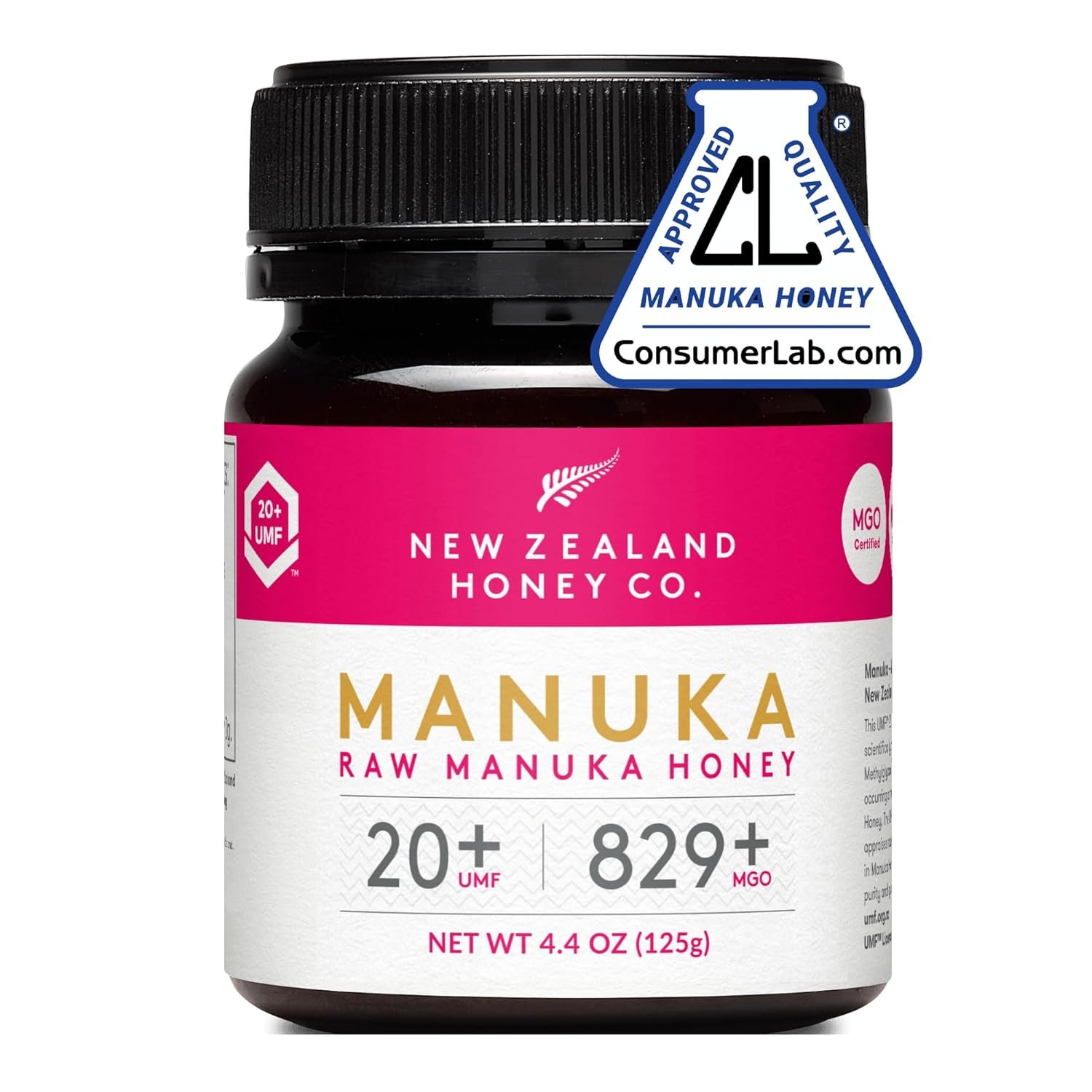 New Zealand Honey Co. Raw Manuka Honey UMF 20+ / MGO 829+ | UMF Certified | 4.4oz