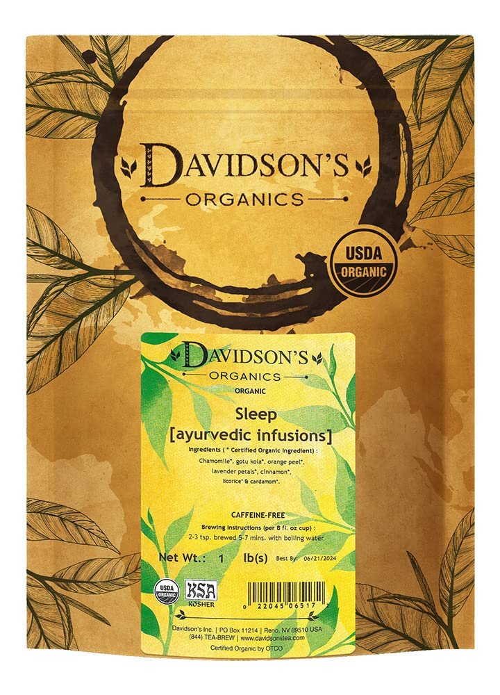 Davidson’s Organics, Ayurvedic Infusions, Sleep, Loose Leaf Tea, 16-Ounce Bag