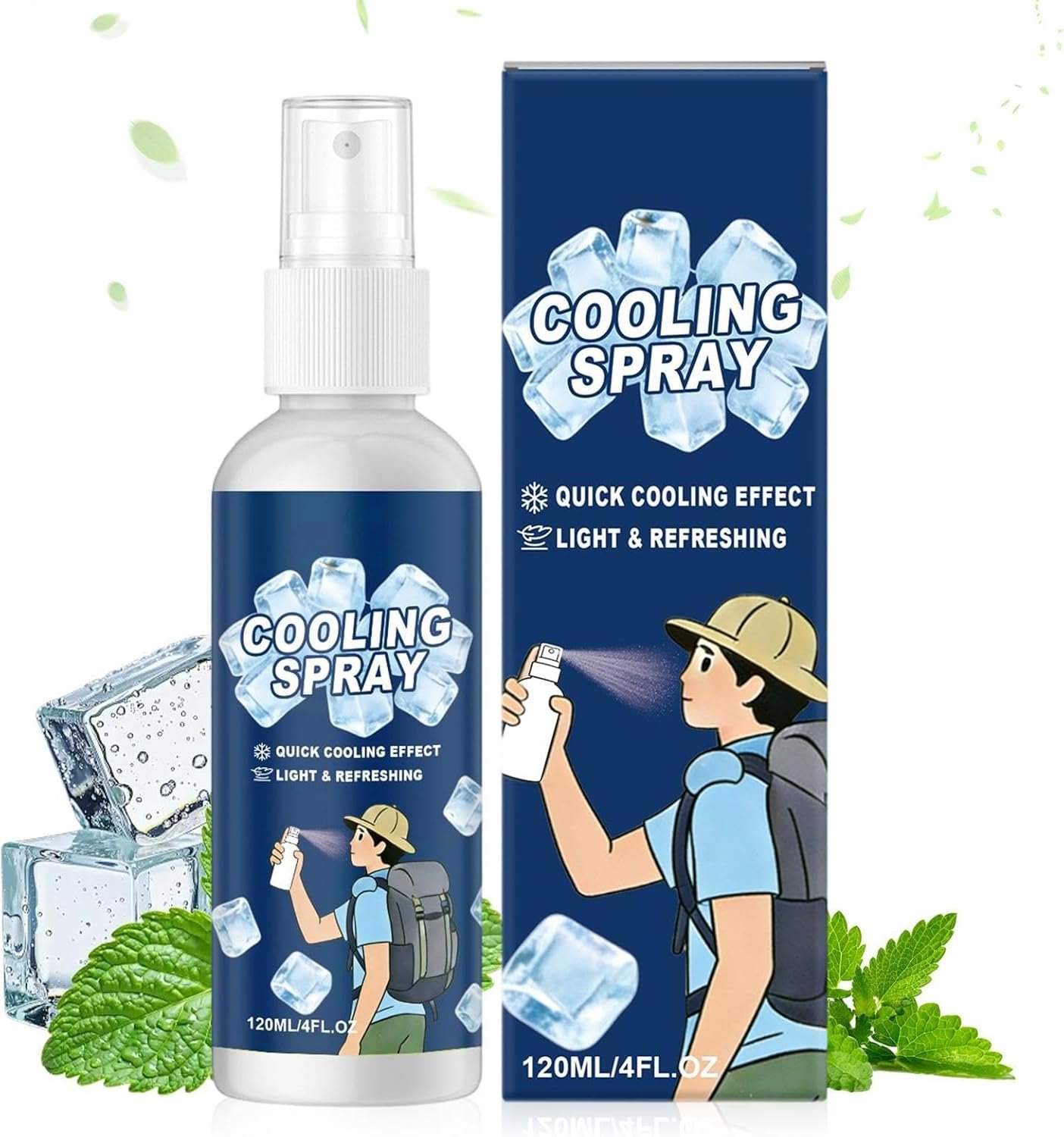Cold Spray, Non-Greasy Portable Skin Care Products, 120ml Summer Sports Cooling Spray, for Women Men Outdoor Gym Travel Hiking Camping Yoga Running Picnic