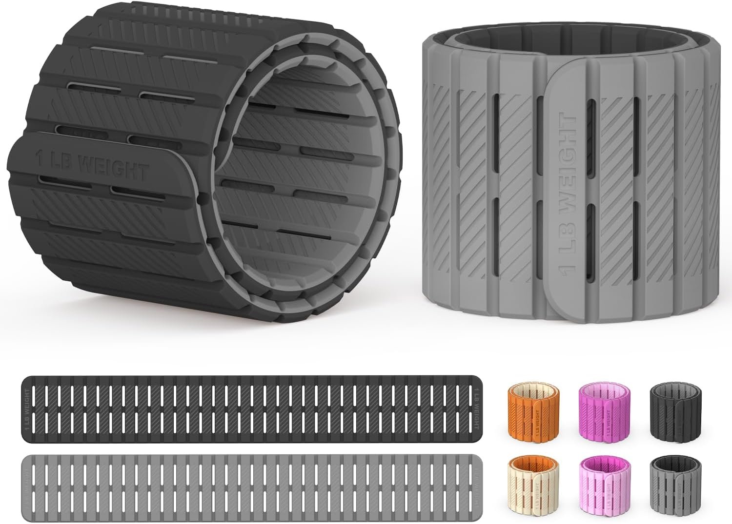 SE7EN Magnetic Ankle Weights for Women & Men | Set of 2 Weights (1 lb Each) | Adjustable Size Silicone Wirst & Leg Weights for Pilates, Yoga, Pool, Gym