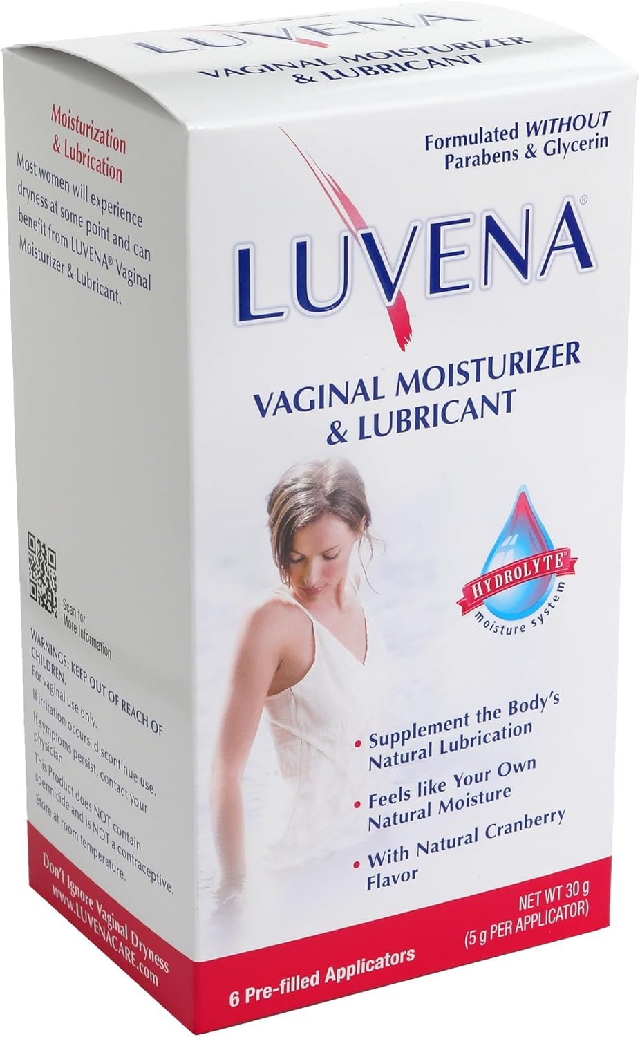 LUVENA Vaginal Moisturizer for Women – Menopause Dryness and Vaginal Dryness Relief – Long Lasting Comfort – Water Based, Paraben Free, Glycerin Free – 170 Pump Applications (1 Pack, 30g)