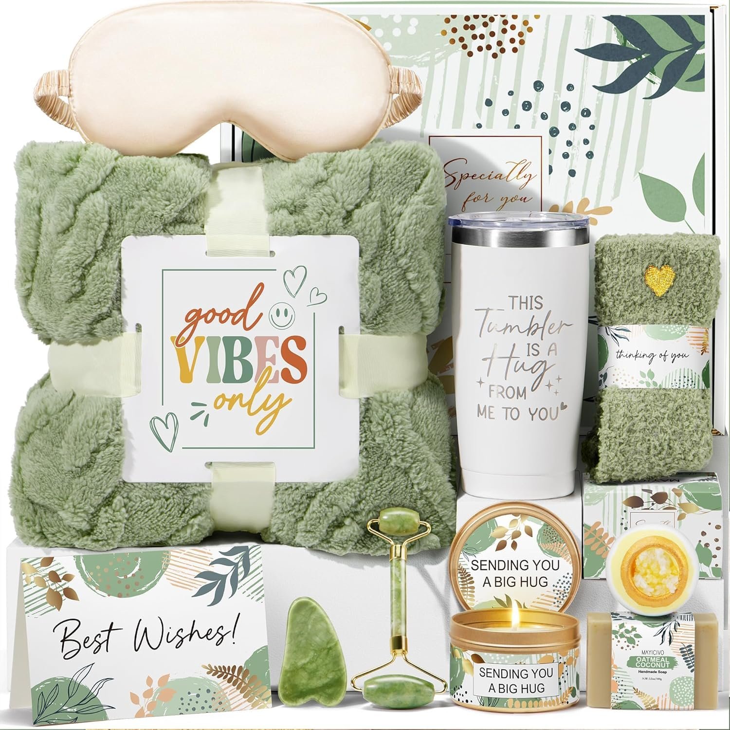 Self Care Get Well Soon Gift Baskets for Women, Birthday Gifts for Women Care Package Sympathy Thinking of You Relaxing Spa Gift Set, Christmas Unique Gifts for Mom Her Friends Wife Girlfriend Sister