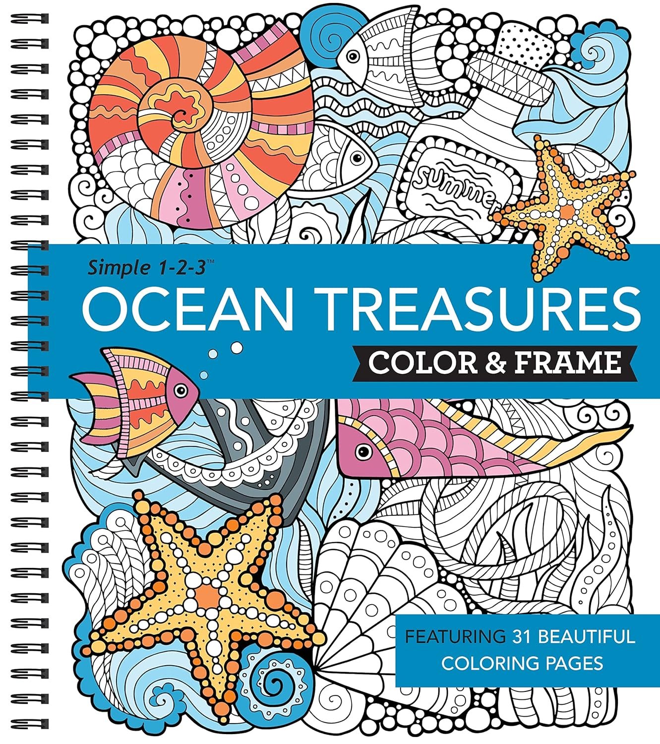 Color & Frame – Ocean Treasures (Adult Coloring Book)